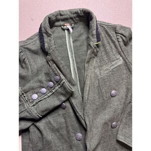 FP Beach Free People Womens rayon‎  Button down Blazer Jacket green  Size S/P